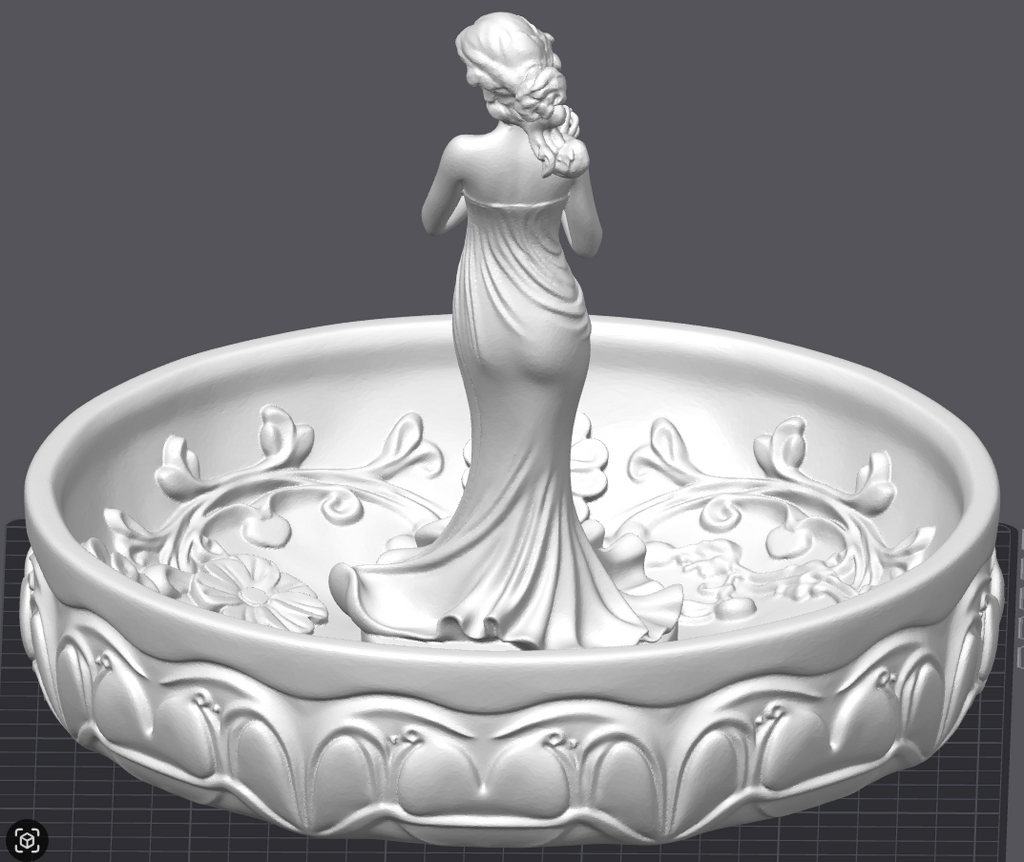 Rose Jewelry Dish STL File