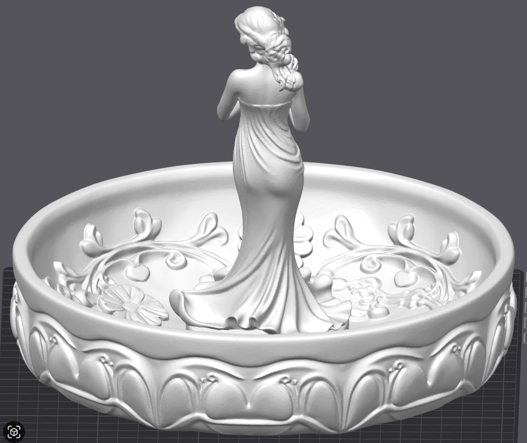 Rose Jewelry Dish STL File