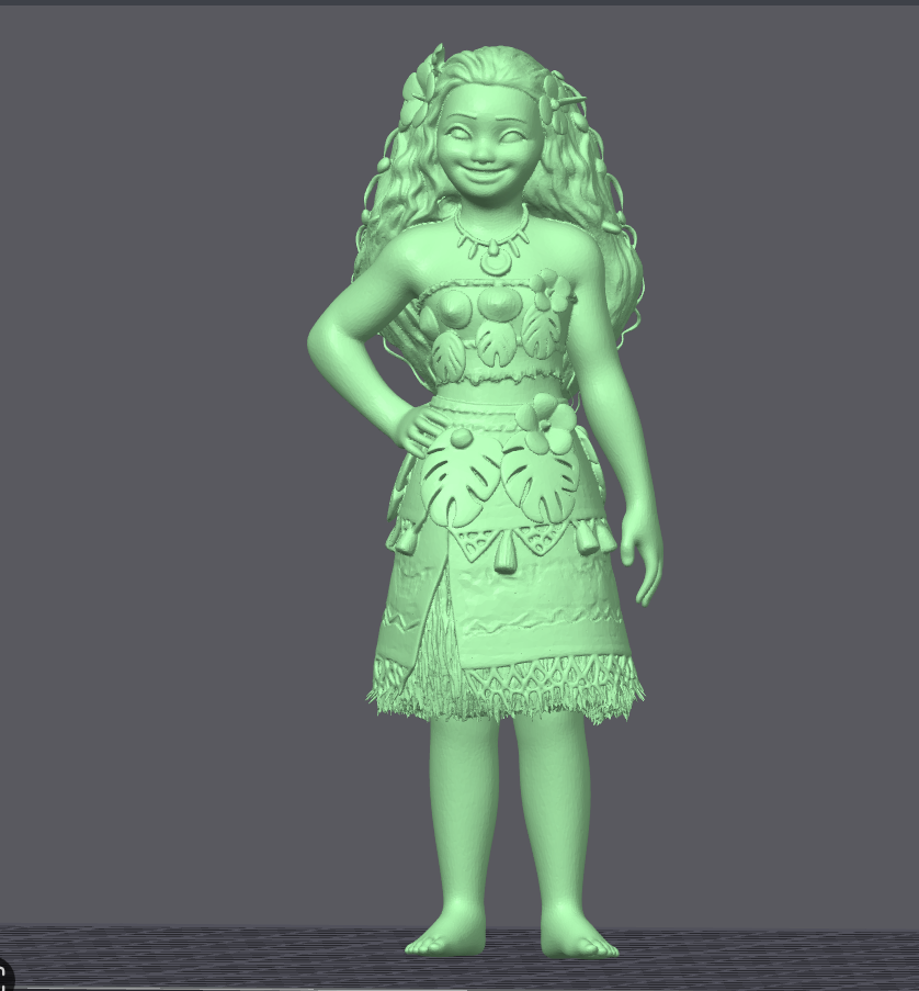 Moana Inspired Figurine STL File – 3D Printable Ocean Character for Display & Gifts