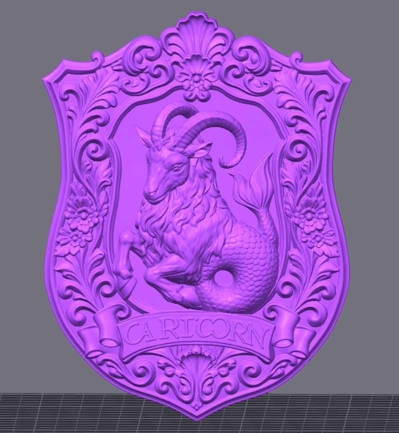 Capricorn Zodiac Sign STL File – 3D Printable Horoscope Wall Art & Gift