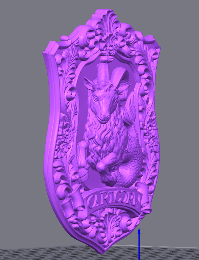 Capricorn Zodiac Sign STL File – 3D Printable Horoscope Wall Art & Gift