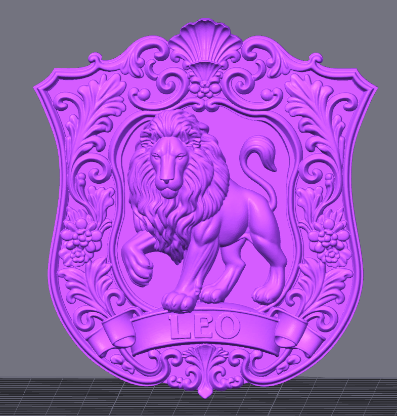 Leo Zodiac Sign STL File – 3D Printable Horoscope Wall Art & Gift