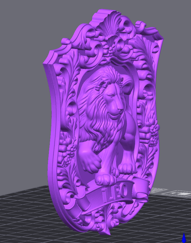 Leo Zodiac Sign STL File – 3D Printable Horoscope Wall Art & Gift