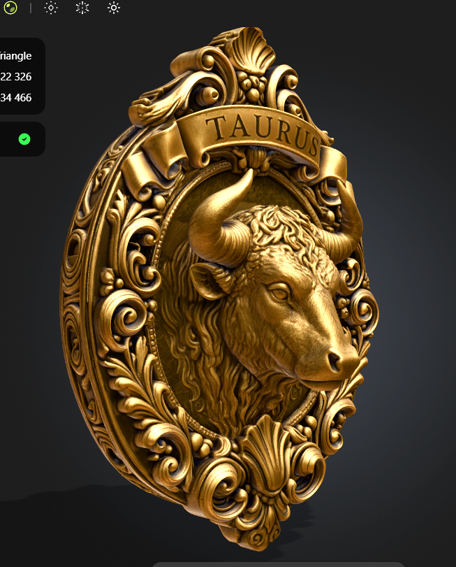Taurus Zodiac Sign STL File for 3D Printing