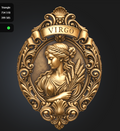 Virgo Zodiac Sign STL File for 3D Printing