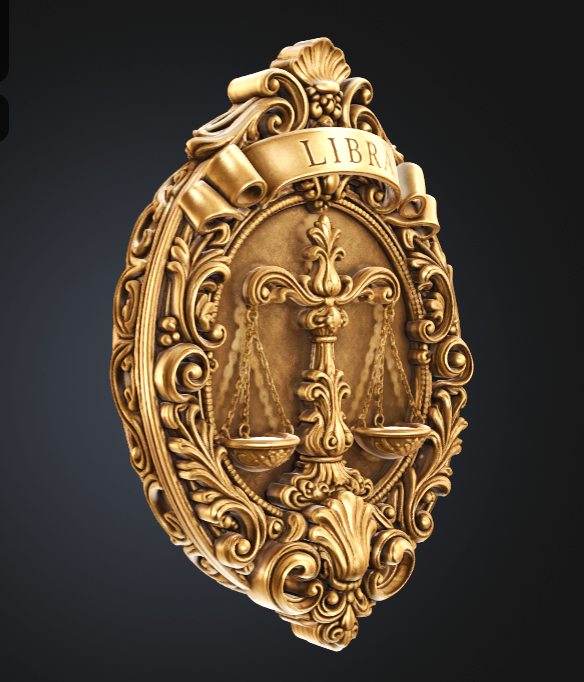 Libra Zodiac Sign STL File for 3D Printing