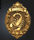 Scorpio Zodiac Sign STL File for 3D Printing