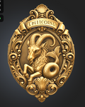 Capricorn Zodiac Sign STL File for 3D Printing