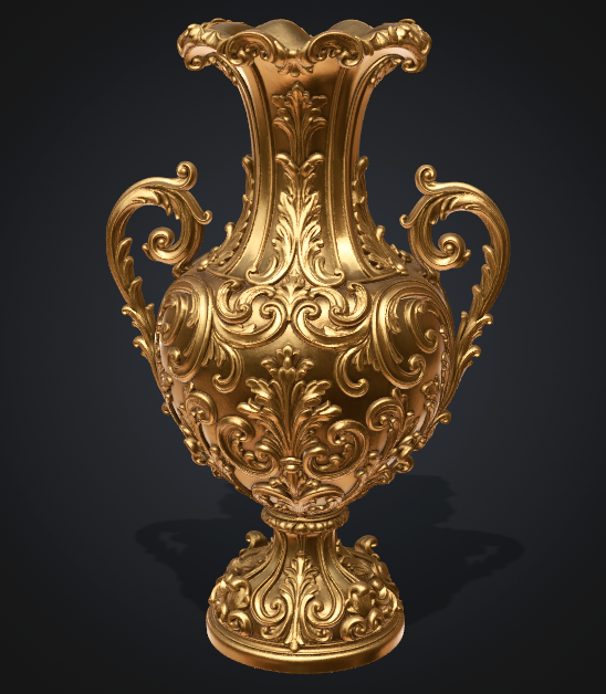 Baroque Antique Vase STL File – 3D Printable Home Decor Design