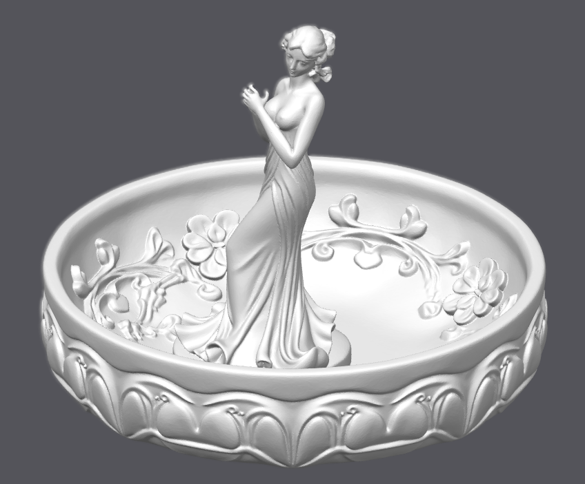 Rose Jewelry Dish STL File